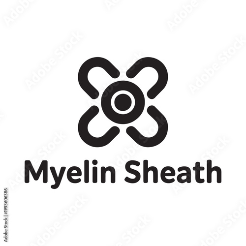 Illustration of a myelin sheath structure with accompanying descriptive text