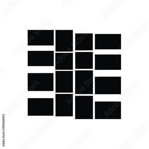 Black and white grid pattern composed of solid and empty squares