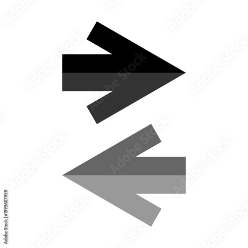 A modern conceptual Vector illustration of opposing arrows, symbolizing exchange, data transfer, or bidirectional navigation in a digital interface design.