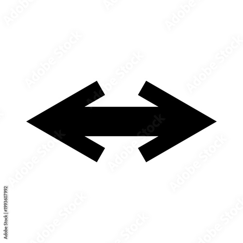 A modern flat Vector icon featuring two opposing arrows, indicating data transfer, exchange, or a bidirectional action for user interfaces.