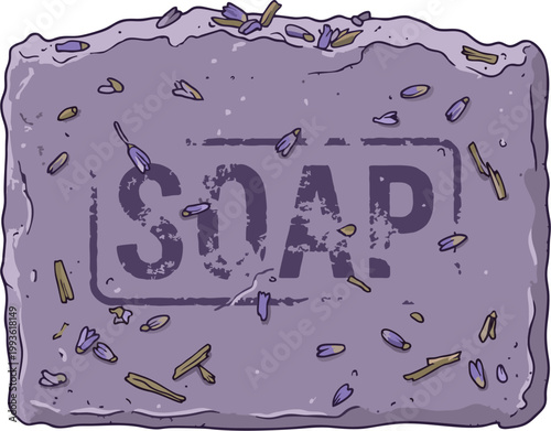 luxurious soothing lavender botanical artisan soap bar