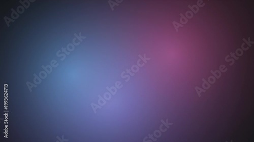 Soft blue and pink neon light spots moving slowly on a dark purple gradient background for modern digital design