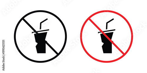 Dont throw away plastic sign concept. Thin line symbol. Solid icons
