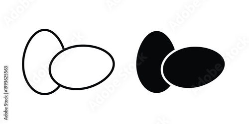 eggs icon concept. Thin line symbol. Solid icons