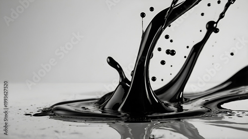 black ink splash