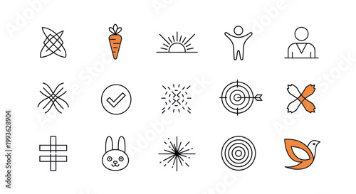 Vector Icons Set: Business, Nature, Lifestyle and Abstract Symbols