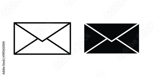 Inbox icon concept. Thin line symbol. Solid icons