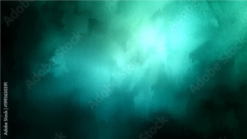 Vector An atmospheric abstract artwork, evokes the depths of the ocean through dynamic textures and gradients of blue-green, capturing the mystery and wonder of the sea.