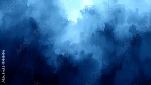 Vector A mesmerizing abstract representation of atmospheric density, displaying a spectrum of moody blue hues that evoke contemplation and serenity.