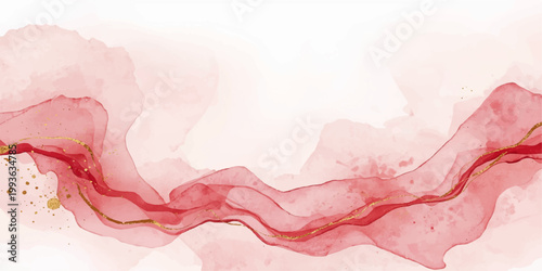 Pink abstract watercolor background with grunge paper texture, floral rose tones and copy space design illustration