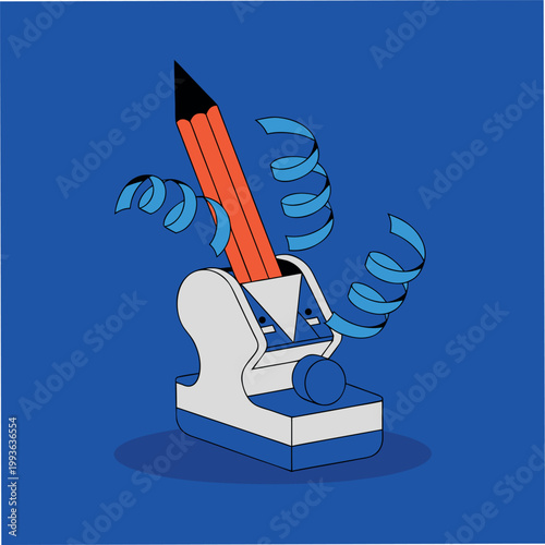 A pencil sharpener with a wooden pencil