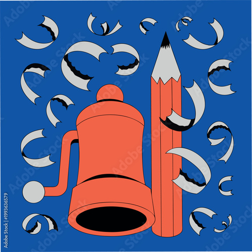 A pencil sharpener with a wooden pencil