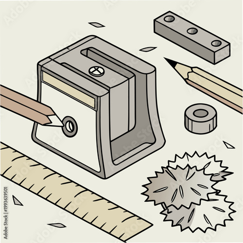 A pencil sharpener with a wooden pencil