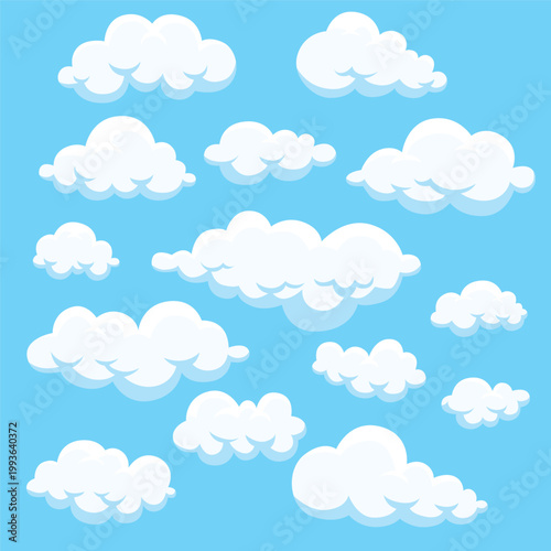 Abstract Air Cloud Shapes Bundle Minimalist Cloud Illustration Pack