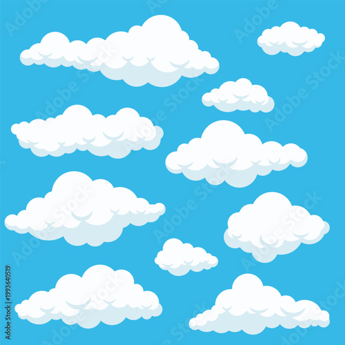 Soft Shape Cloud Bundle Abstract Sky Cloud Pack