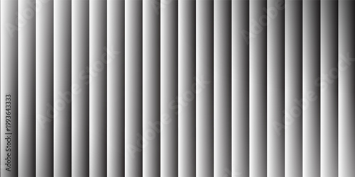 Texture of ribbed background. Silver gradient background of striped lines. Ribbed gray background. Metallic ribbed horizontal background.