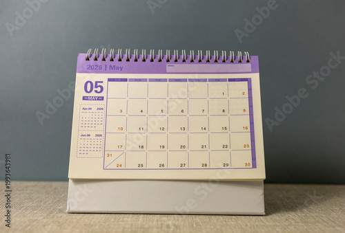 Desktop calendar for June 2026. A desktop calendar for planning, scheduling, assigning, organizing, and managing each date.