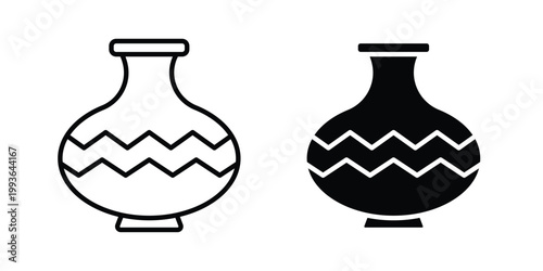 Vase icon concept. Thin line symbol. Solid icons