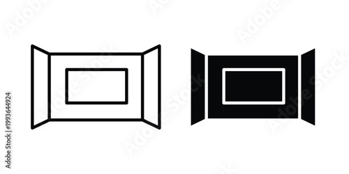 Wipes concept. Thin line symbol. Solid iconsicon concept. Thin line symbol. Solid icons