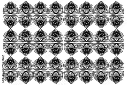 Intricate Line Art Repeating Geometric Background