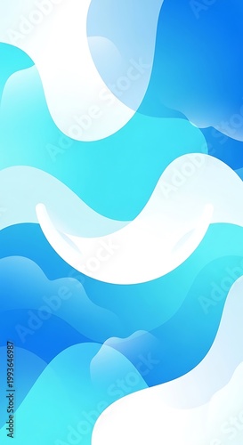 Abstract Blue and White Wave Pattern Design for Backgrounds.