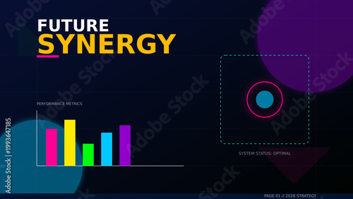 Abstract colorful bar chart showing future energy concepts and growth