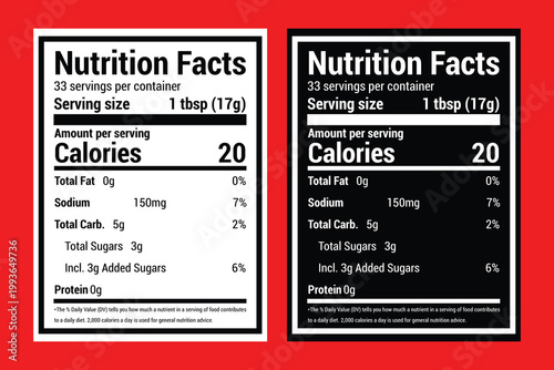 Tomato Ketchup Nutrition facts label