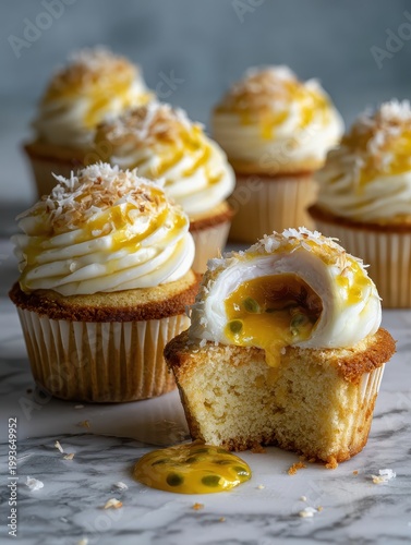Festive Cupcakes With Cream Swirl Topping