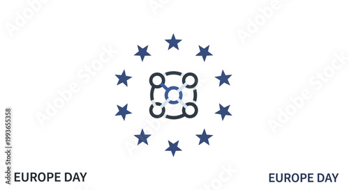 European Union Day Flag Symbol.