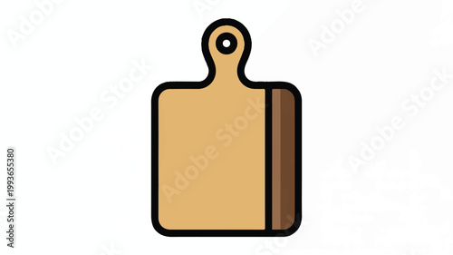 wooden cutting board with handle for kitchen use