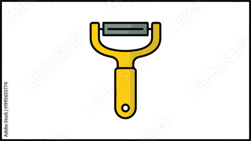 Yellow razor blade scraper tool for removing old paint or wallpaper
