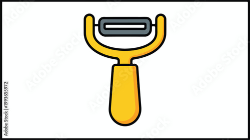 Yellow safety razor with gray blade for shaving