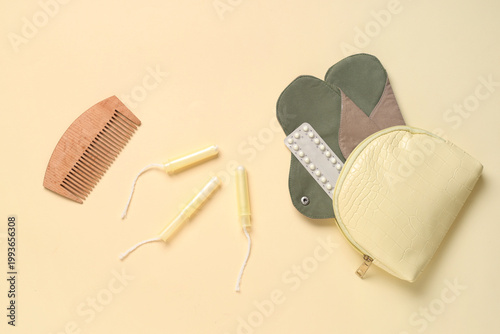 Cosmetic bag with reusable ...