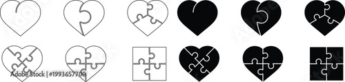 Fotografie Heart shaped puzzle