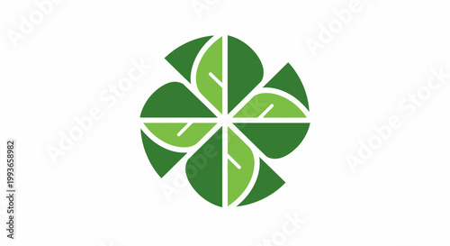 Green leaf logo design element symbol.
