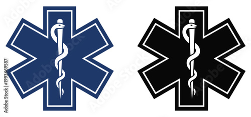 Medical emergency symbol vector design showcasing healthcare alert indicators, emergency response symbols, and medical assistance graphics suitable for apps, signage, and health