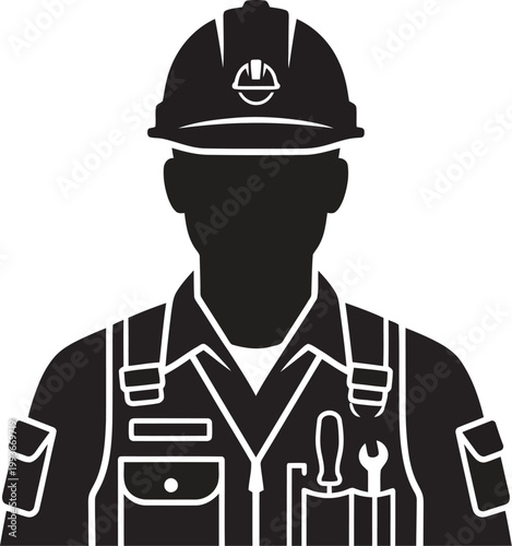 vector illustration of a labour man