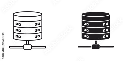 Comparison of traditional and modern database storage systems connected to a network