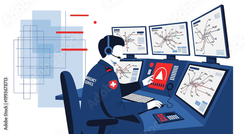 Emergency Dispatcher Monitoring Systems in Control Room