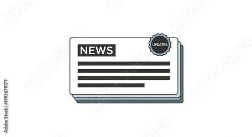 Newspaper with News Headlines and Sections.