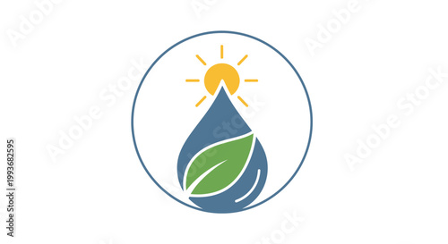 Eco friendly water drop logo symbol.