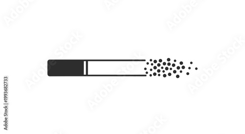 Cigarette smoke coming out end.