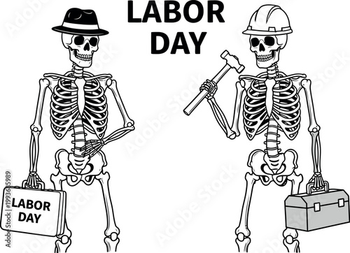 Labor day  design with black and white