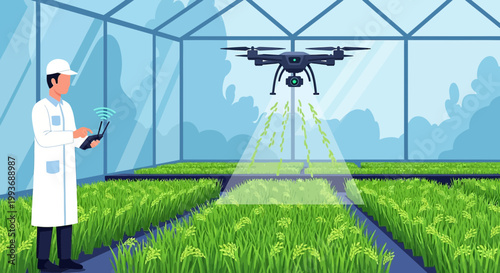 Drone technology improving precision agriculture in a greenhouse environment revolutionizing