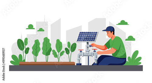 Eco-conscious urban agriculture: innovative solar powered irrigation system management