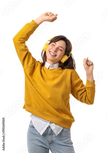 Happy young woman with face...