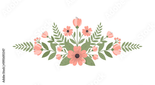 A delicate and calming illustration of a green leaf branch, ideal for adding a touch of nature and serenity to websites, marketing materials, or brand