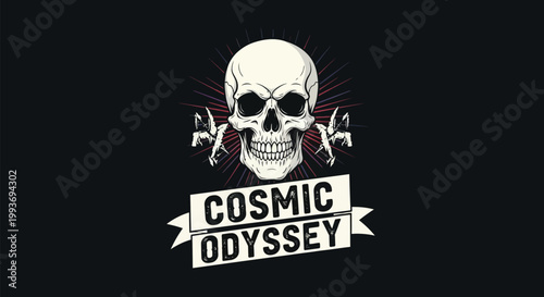 Scary Halloween skull and crossbones vector illustration featuring a black pirate flag design with a human skeleton head symbol of death and poison danger