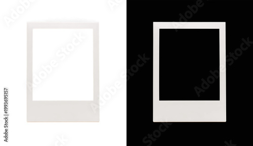 Vászonkép Blank instant photoframe mockup with classic white borders and empty space