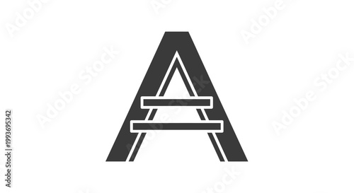 Large Letter A Alphabet Symbol.